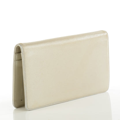 Chanel Caviar Sevruga Yen Wallet Pearl 3 of 8