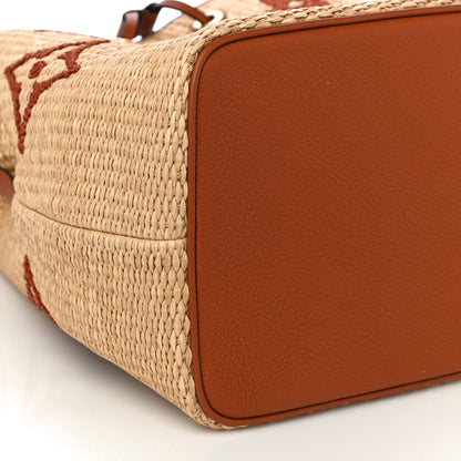 Louis Vuitton Raffia Calfskin Monogram Neonoe MM Tan 8 of 9