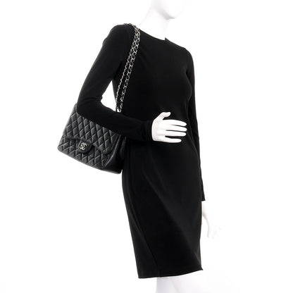 Chanel Caviar Quilted Jumbo Single Flap Black 3 of 8