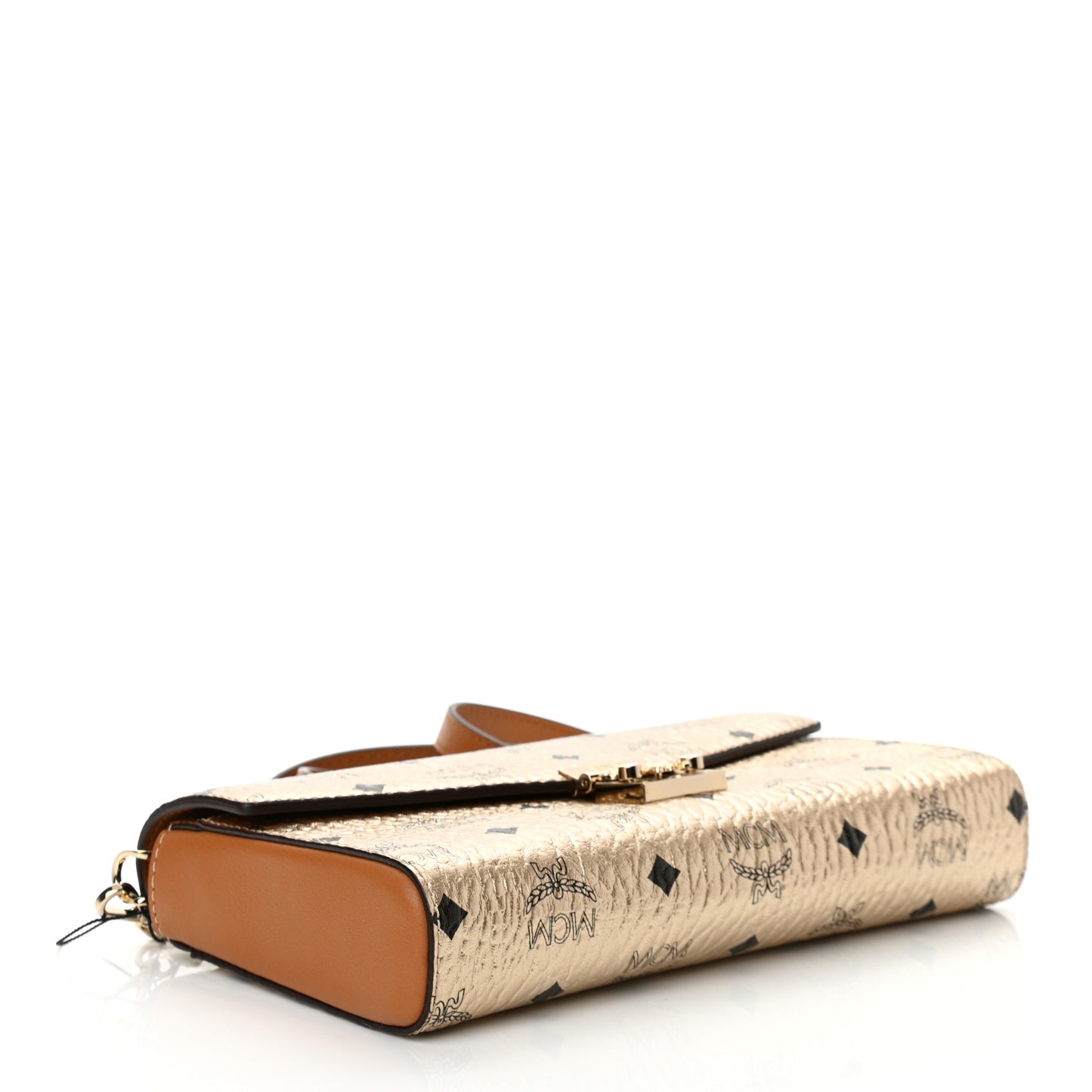 Metallic Visetos Medium Millie Crossbody Bag Berlin Gold