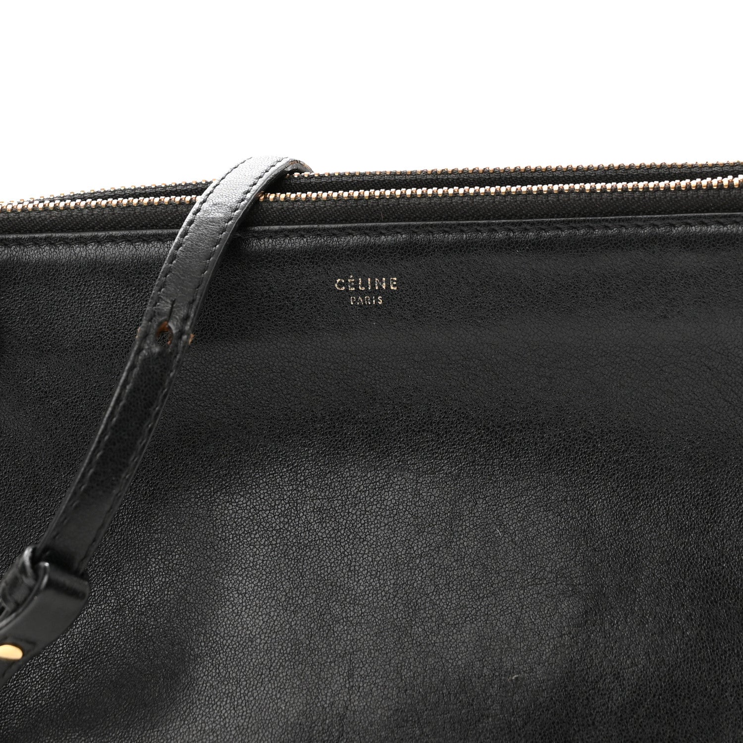 Celine Lambskin Small Trio Crossbody Bag Black 9 of 14