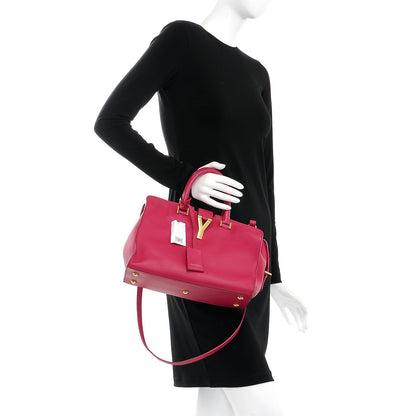 Saint Laurent Calfskin Small Classic Y Cabas Fuchsia 3 of 9