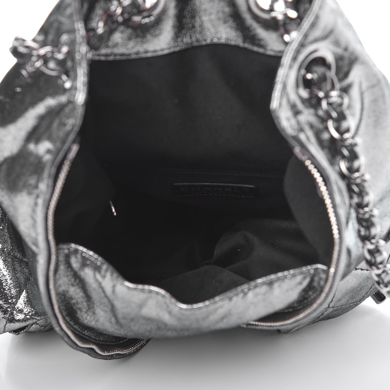 Chanel Iridescent Calfskin Backpack Is Back Silver 5 of 7