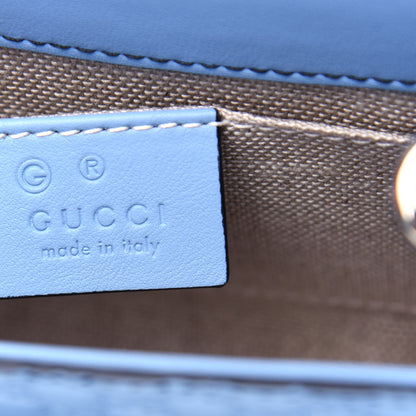 Gucci Soft Microguccissima Mini Emily Chain Shoulder Bag Mineral Blue 6 of 10