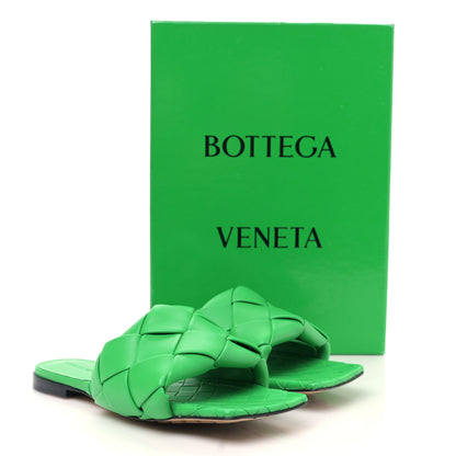 Bottega Veneta Nappa Maxi Intrecciato Lido Flat Sandals 38 Grass 8 of 8