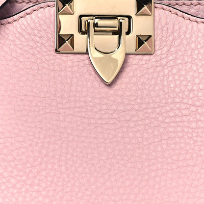 Valentino Garavani Pebbled Calfskin Mini Rockstud Flip-Lock Messenger Bag Water Rose 7 of 9