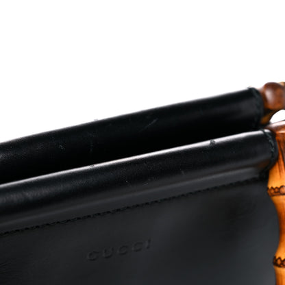 Gucci Nappa Bamboo Small Nymphaea Top Handle Bag Black 14 of 20