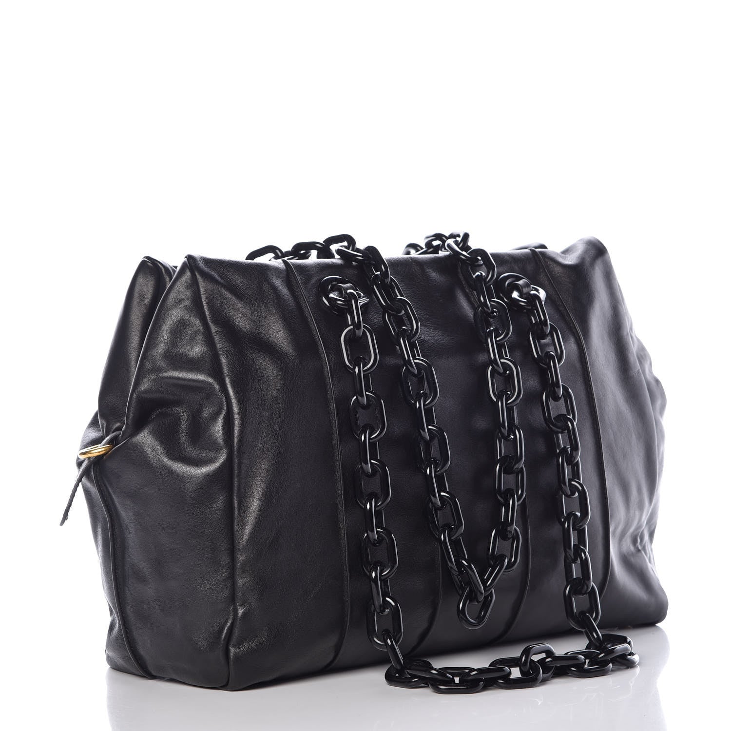 Prada Soft Calf Shoulder Bag Black 3 of 9