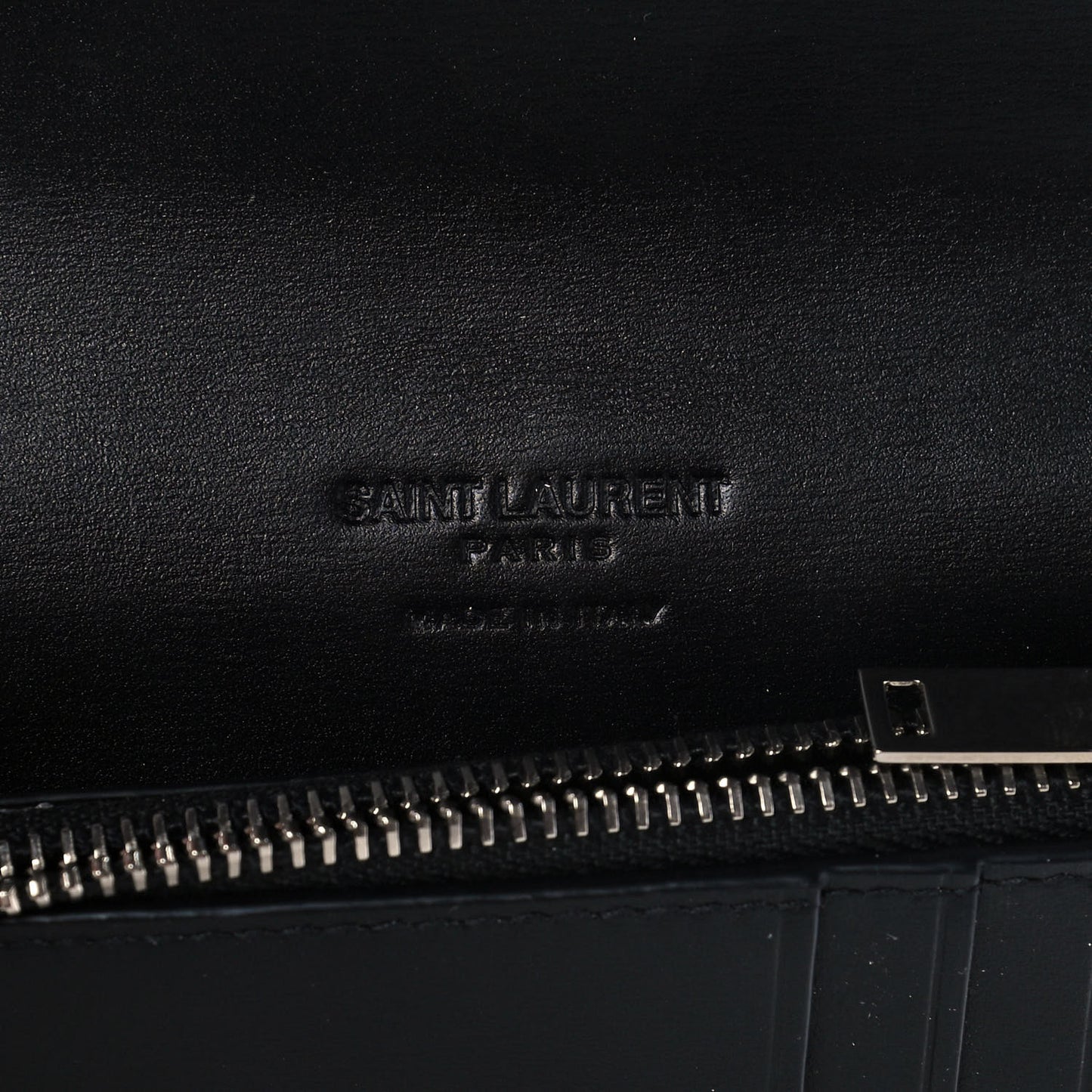 Calfskin Fragments Flap Wallet Black