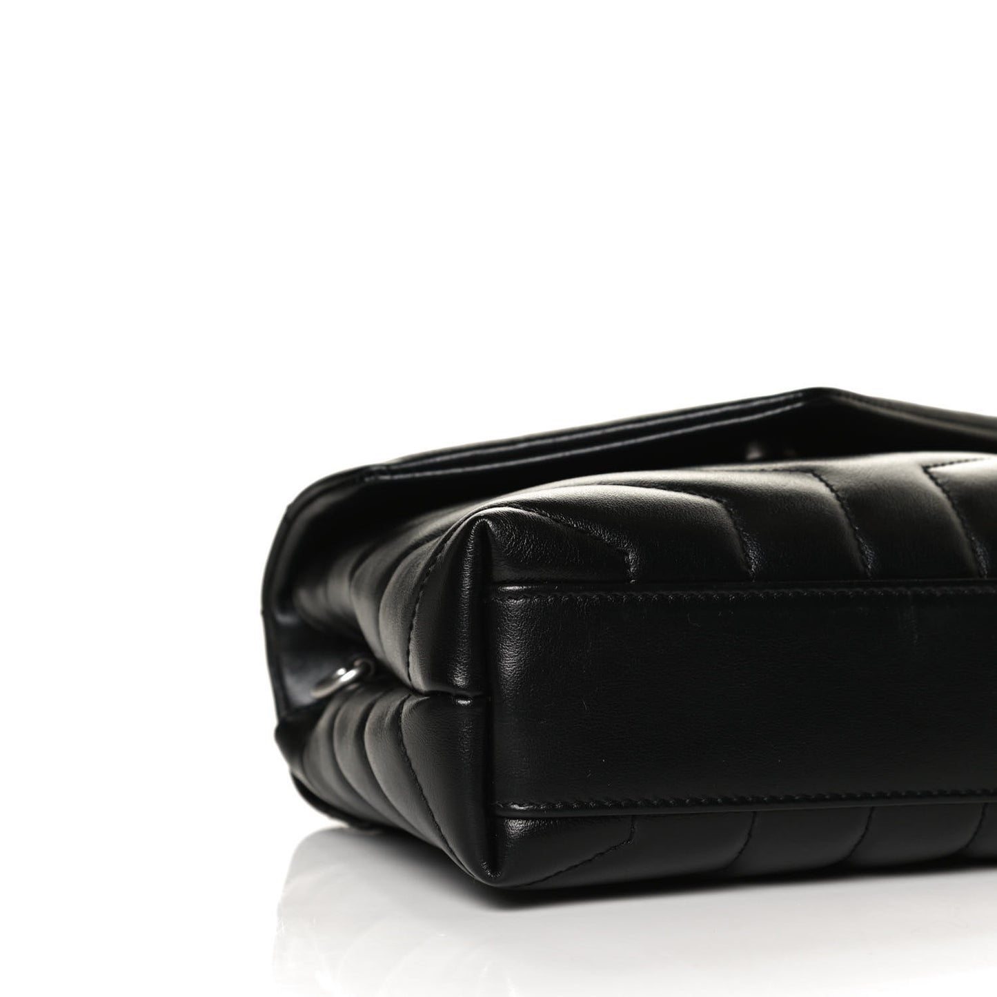 Calfskin Y Quilted Monogram Toy Loulou Crossbody Bag Black
