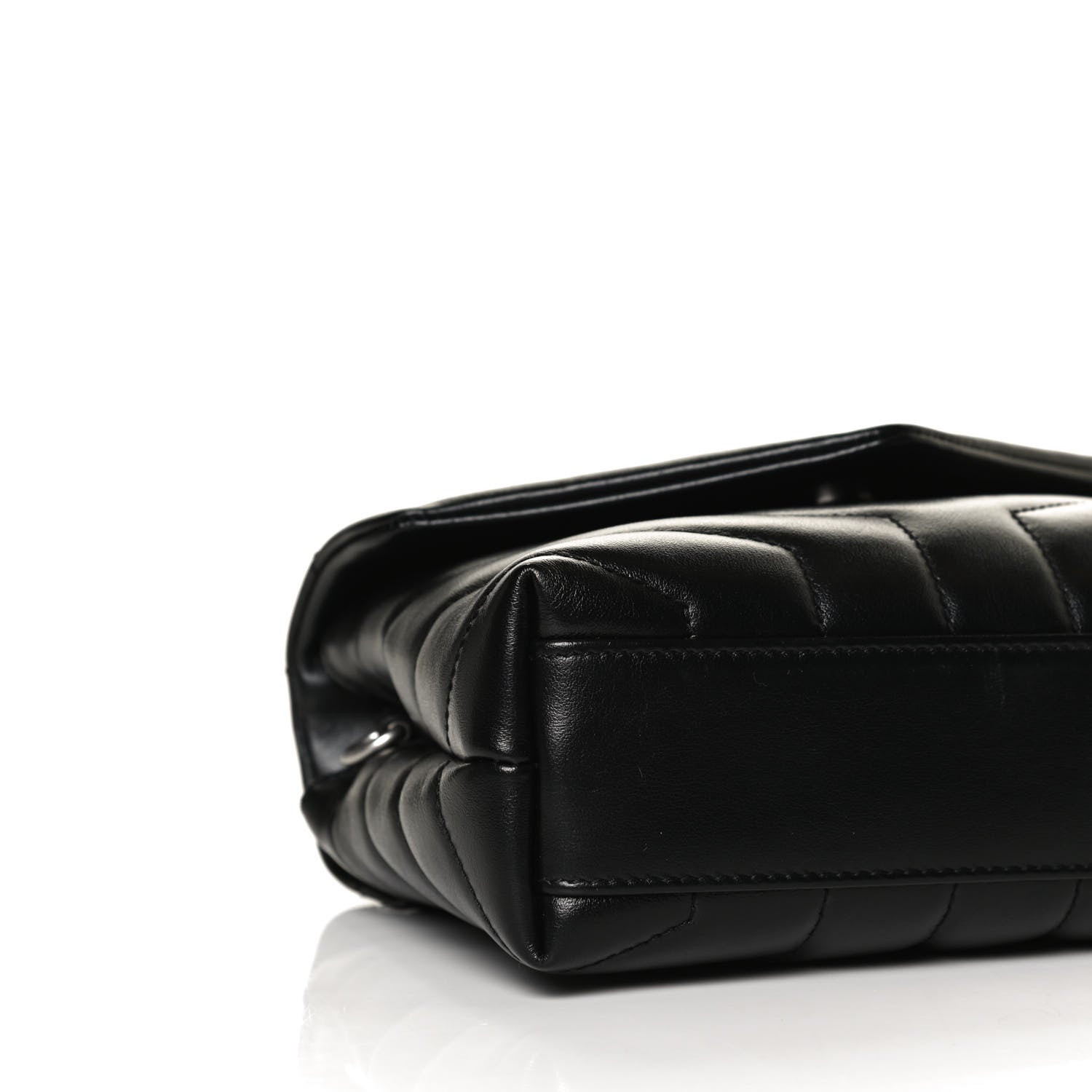 Saint Laurent Calfskin Y Quilted Monogram Toy Loulou Crossbody Bag Black 10 of 11