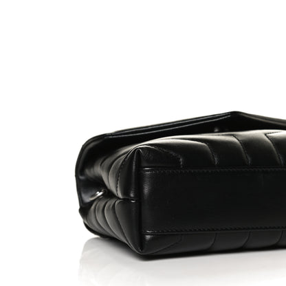 Saint Laurent Calfskin Y Quilted Monogram Toy Loulou Crossbody Bag Black 10 of 11