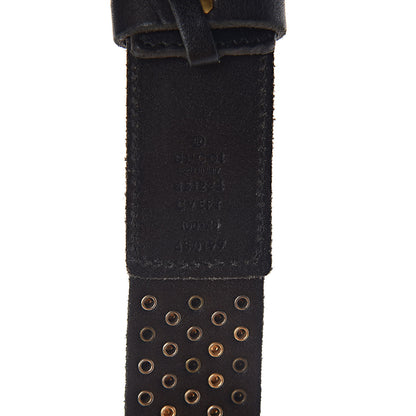 Gucci Calfskin Studded Feline Belt 100 40 Black 4 of 4