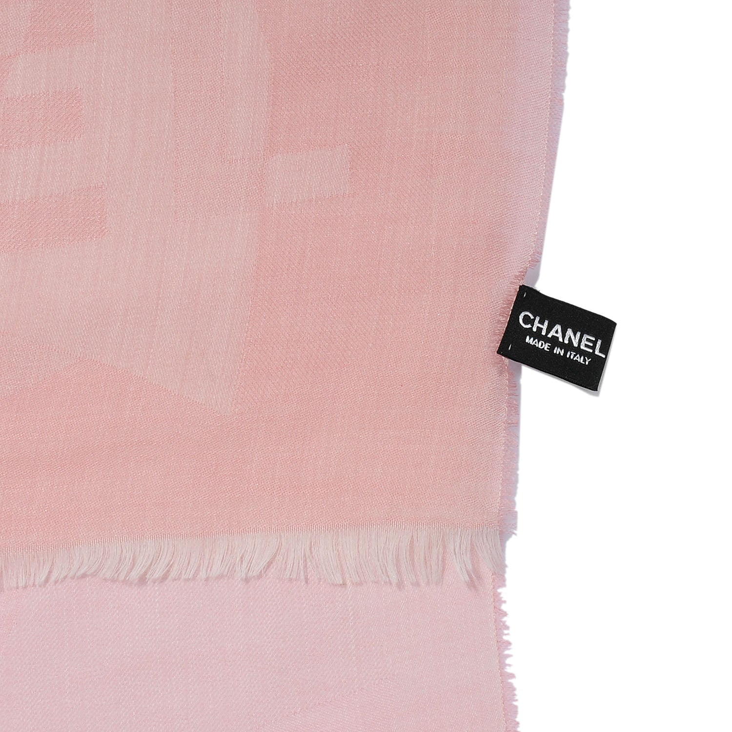 Chanel Cashmere Silk Camellia Scarf Shawl Pink 4 of 5