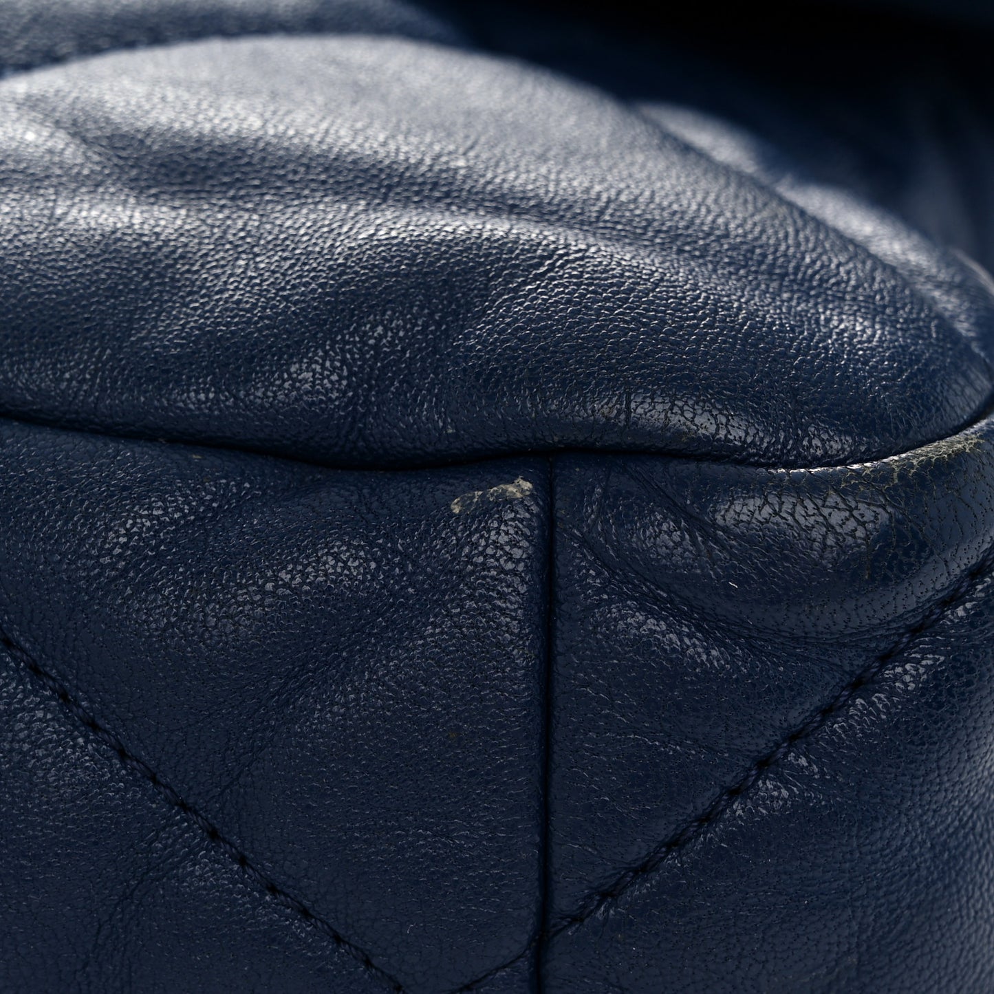 Goatskin Quilted Large Chanel 19 Flap Dark Blue