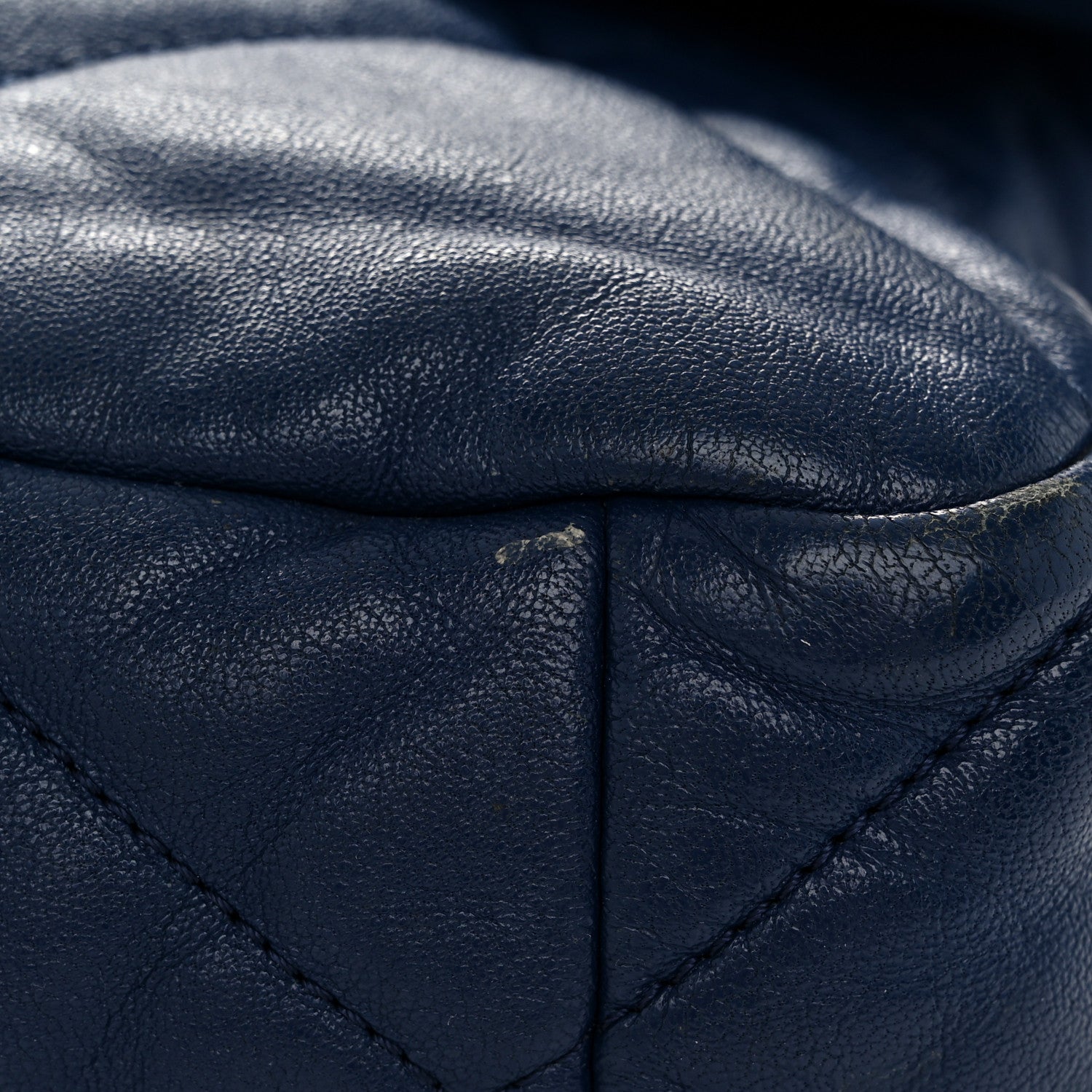Chanel Goatskin Quilted Large Chanel 19 Flap Dark Blue 13 of 15