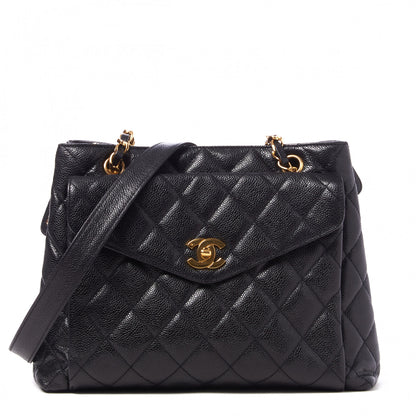 Chanel Caviar Quilted Flap Shoulder Bag Black 1 of 9
