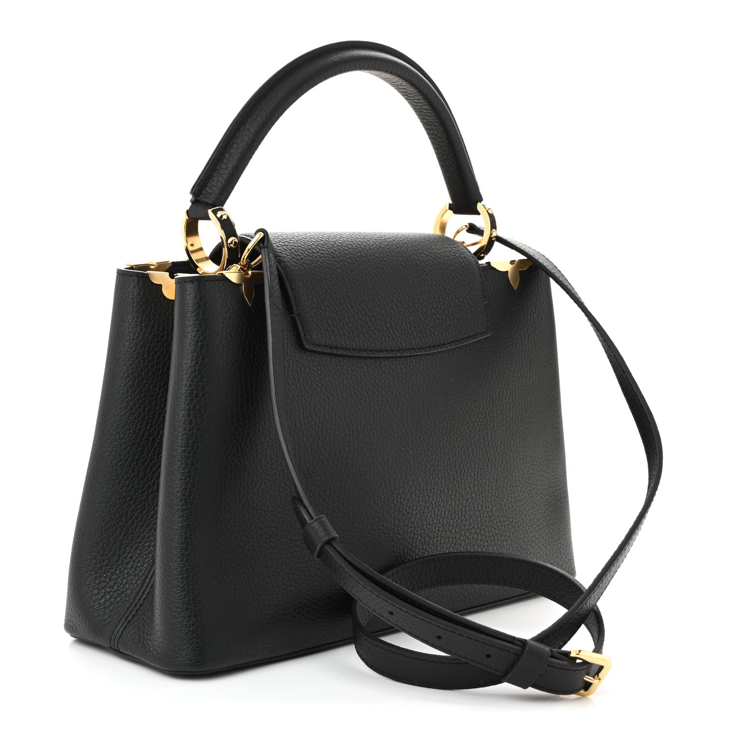 Louis Vuitton Taurillon Embellished Flower Crown Capucines MM Black 3 of 9