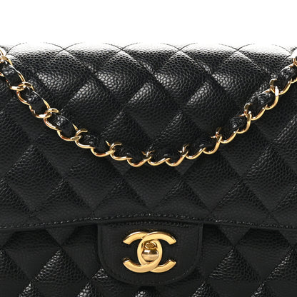 Chanel Caviar Quilted Medium Double Flap Black 8 of 11