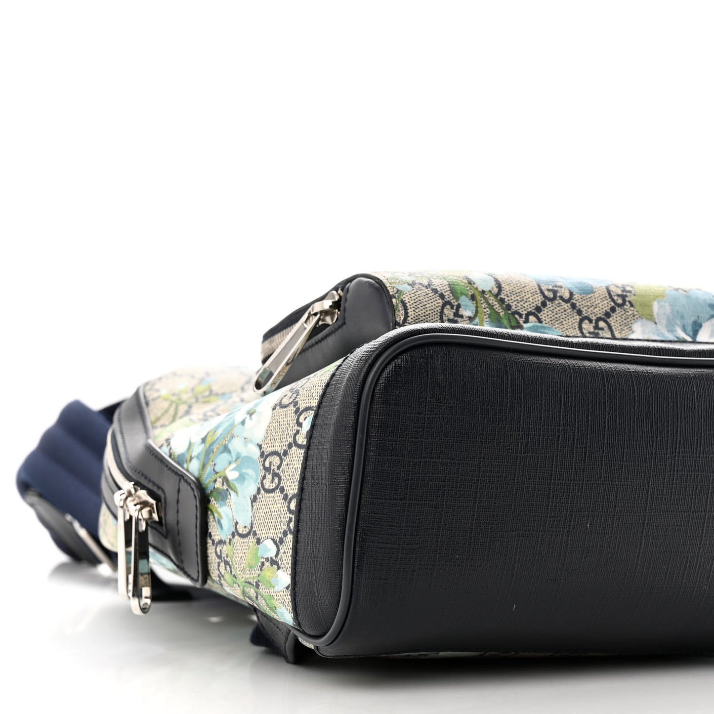 GG Supreme Monogram Blooms Small Day Backpack Blue