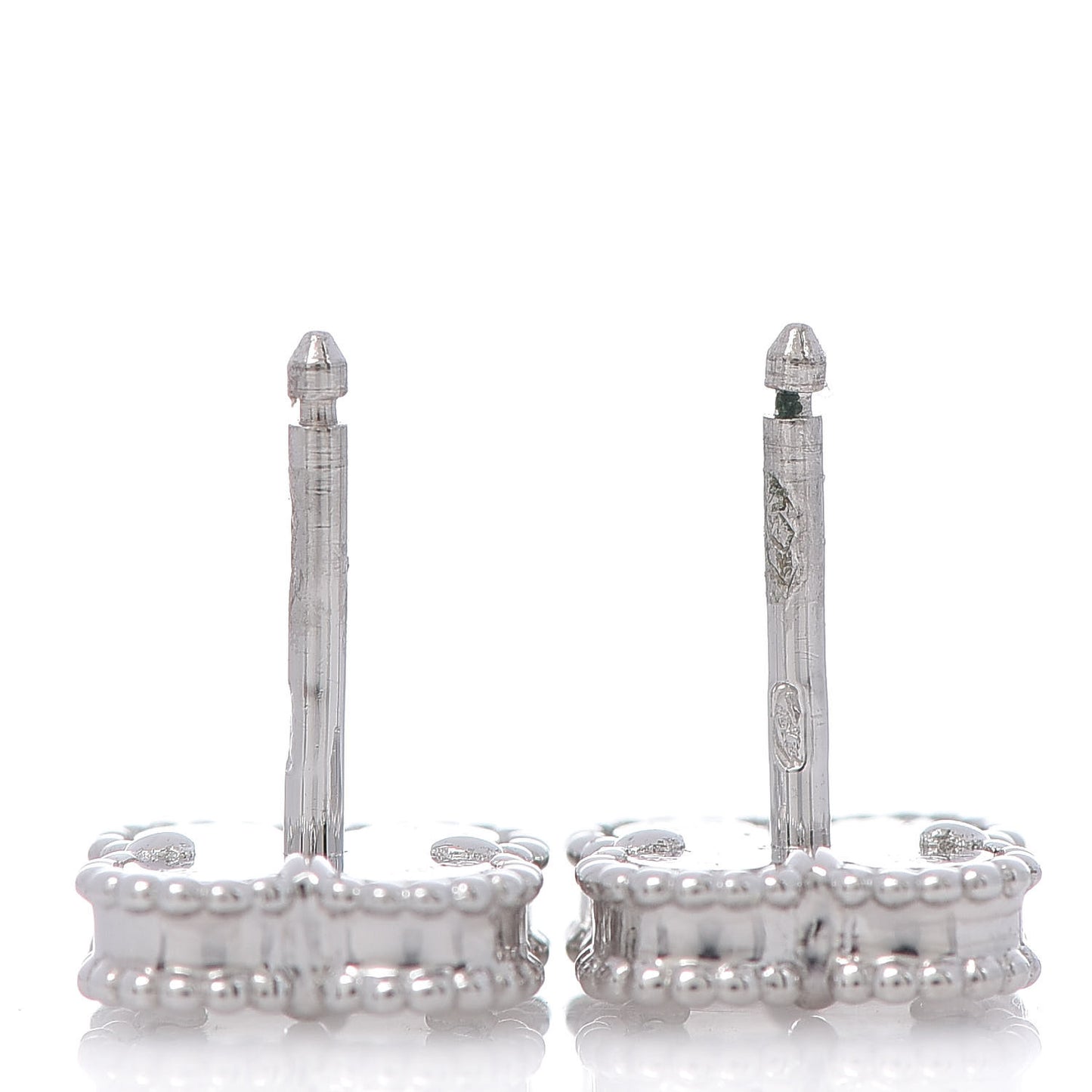 18K White Gold Mother of Pearl Sweet Alhambra Earrings