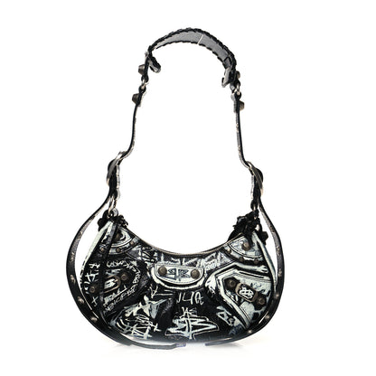 Balenciaga Agneau Arena Graffiti Le Cagole Shoulder Bag XS Black 1 of 11