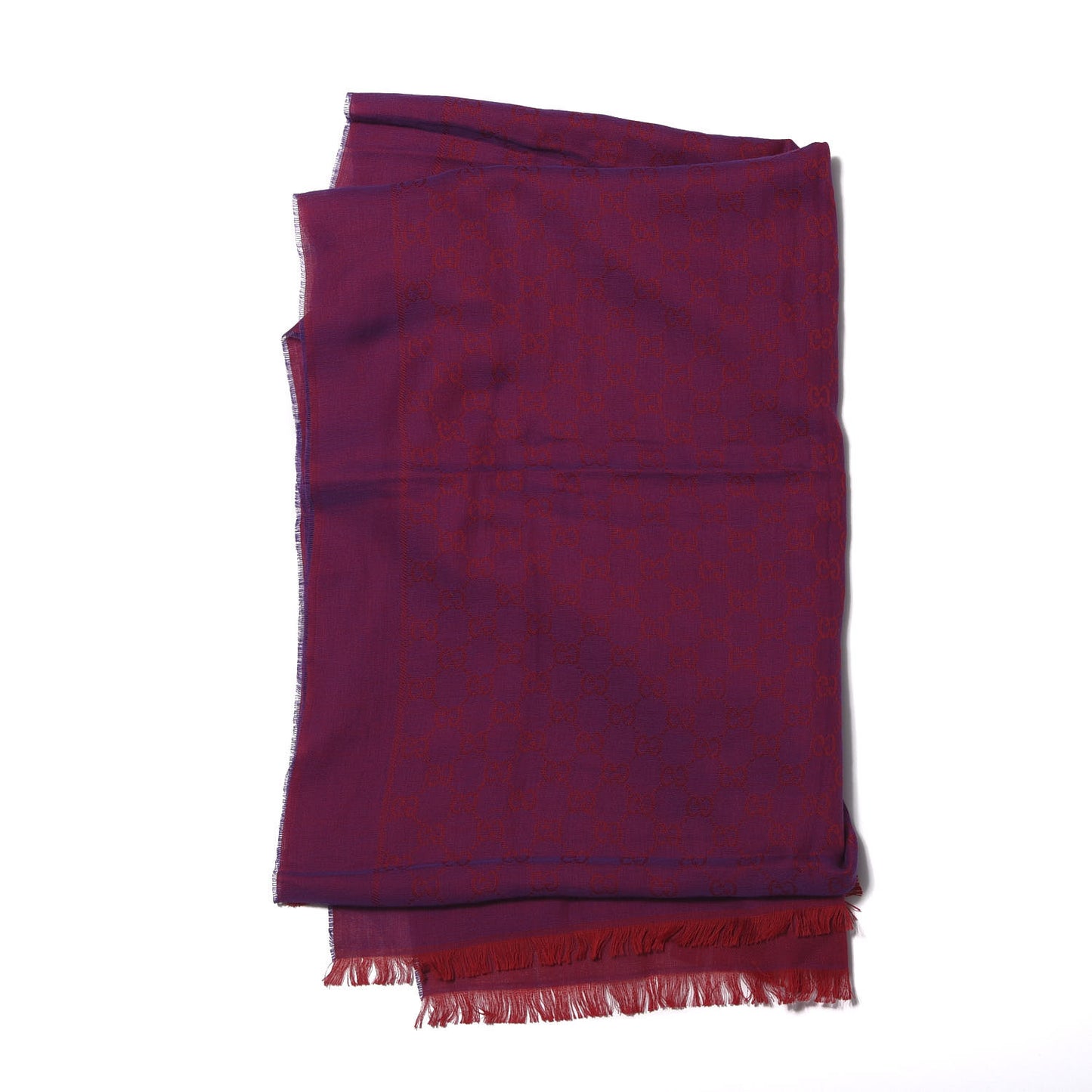 Wool Silk GG Monogram GGNat Plus Scarf Fuchsia