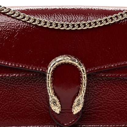 Gucci Crinkled Patent Mini Dionysus Shoulder Bag Rosso Ancora Red 7 of 10