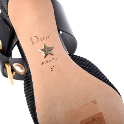 Christian Dior Technical Fabric Calfskin D-Dior 65mm Mules 37 Black 8 of 11