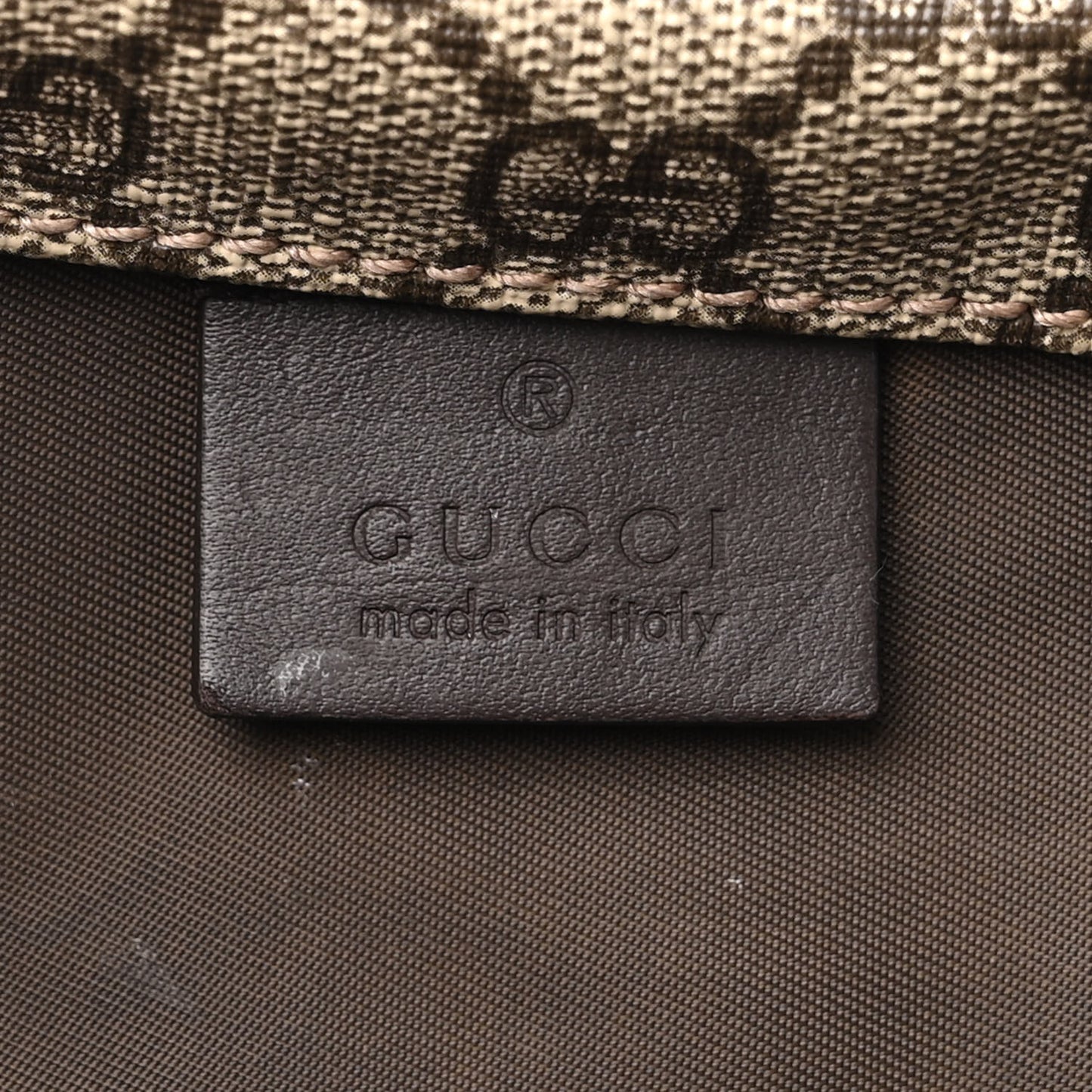 GG Plus Monogram Messenger Diaper Bag Dark Brown