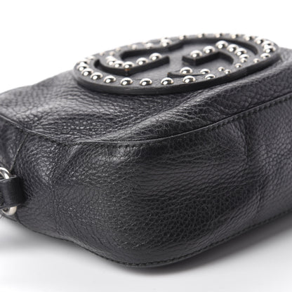 Gucci Pebbled Calfskin Studded Small Soho Disco Bag Black 6 of 13