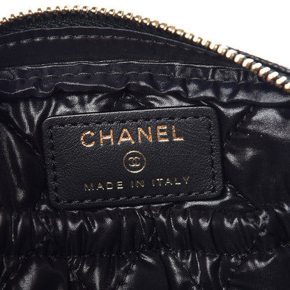 Chanel Caviar Quilted Small Curvy Pouch Cosmetic Case Black 6 of 8