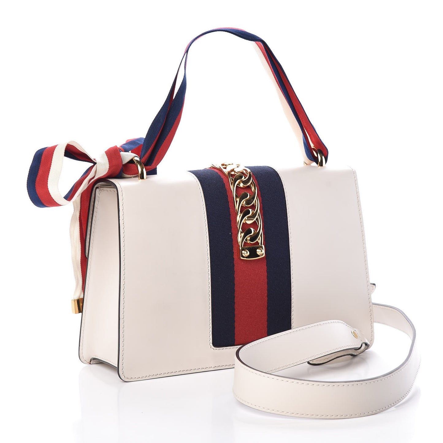 Calfskin Small Sylvie Shoulder Bag Off White