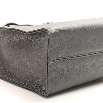 Louis Vuitton Metallic Empreinte Monogram Giant Onthego PM Gun Metal 8 of 9