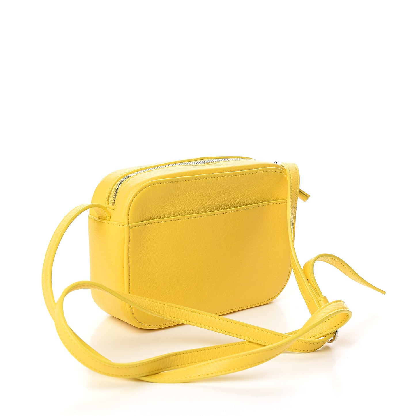 Smooth Calfskin Logo XS Everyday Camera Bag Jaune Soleil Black