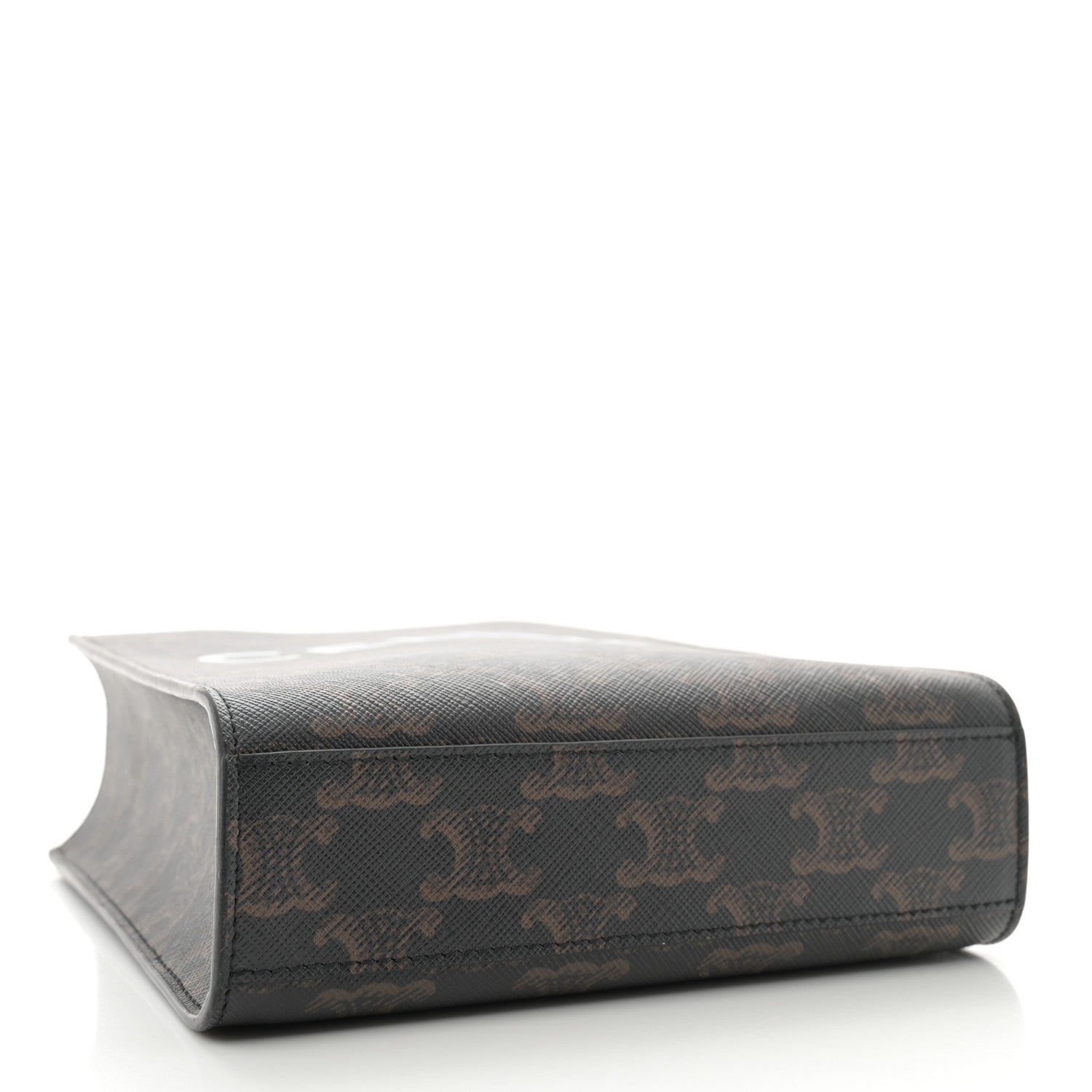 Celine Triomphe Canvas Calfskin Mini Vertical Cabas Tan 4 of 11
