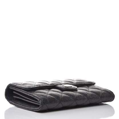 Chanel Iridescent Caviar Quilted Medium Flap Wallet Black 4 of 10