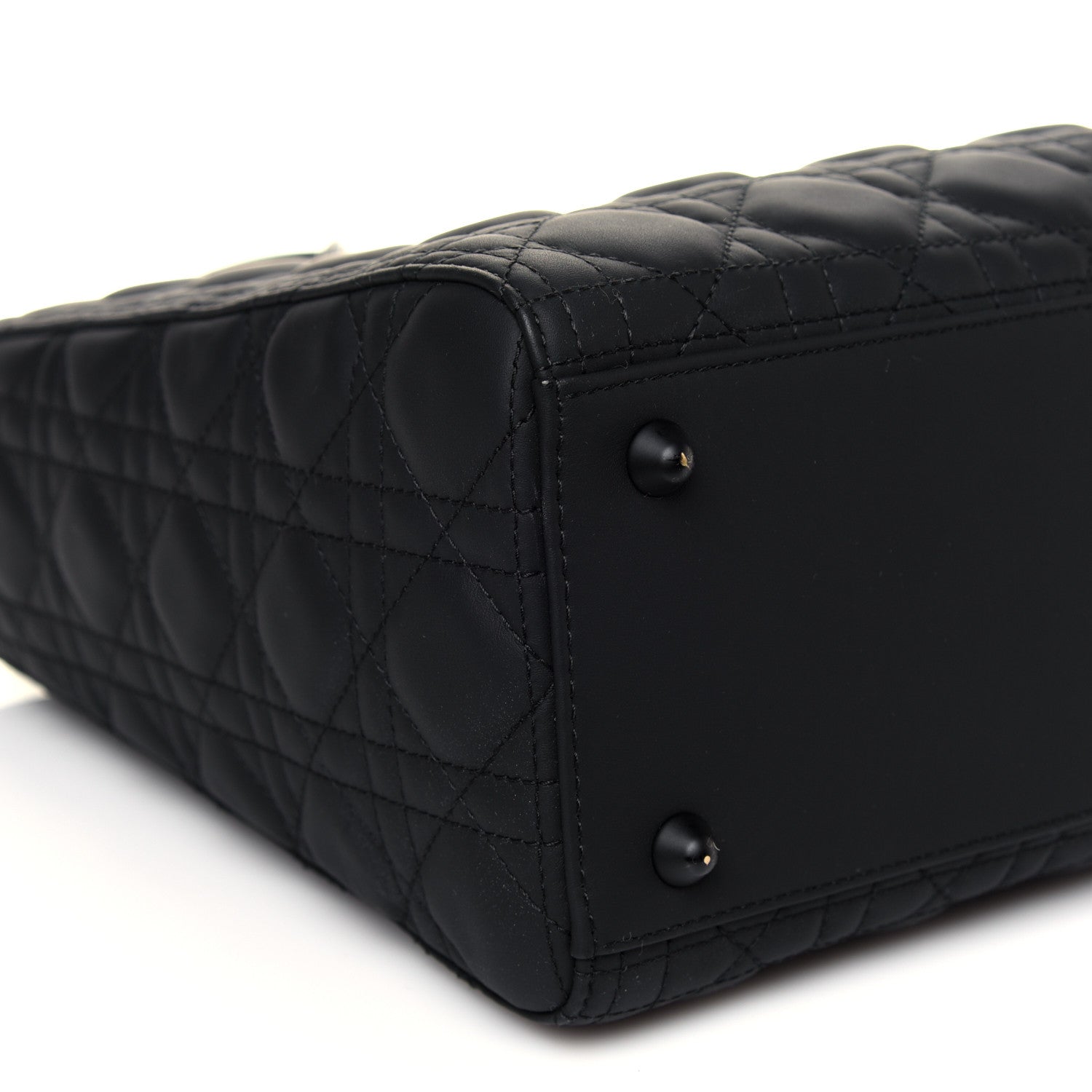 Christian Dior Ultra Matte Calfskin Cannage Large Lady Dior Black 9 of 12
