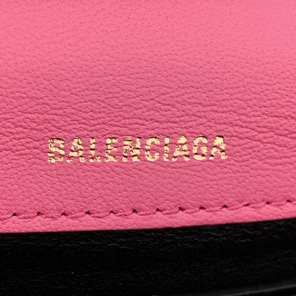 Balenciaga Signature Grained Calfskin Logo Print Ville Day Bag XS Rose Bubblegum Black 7 of 14