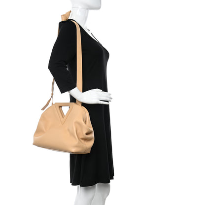 Bottega Veneta Calfskin Medium The Point Triangle Bag Almond 2 of 14