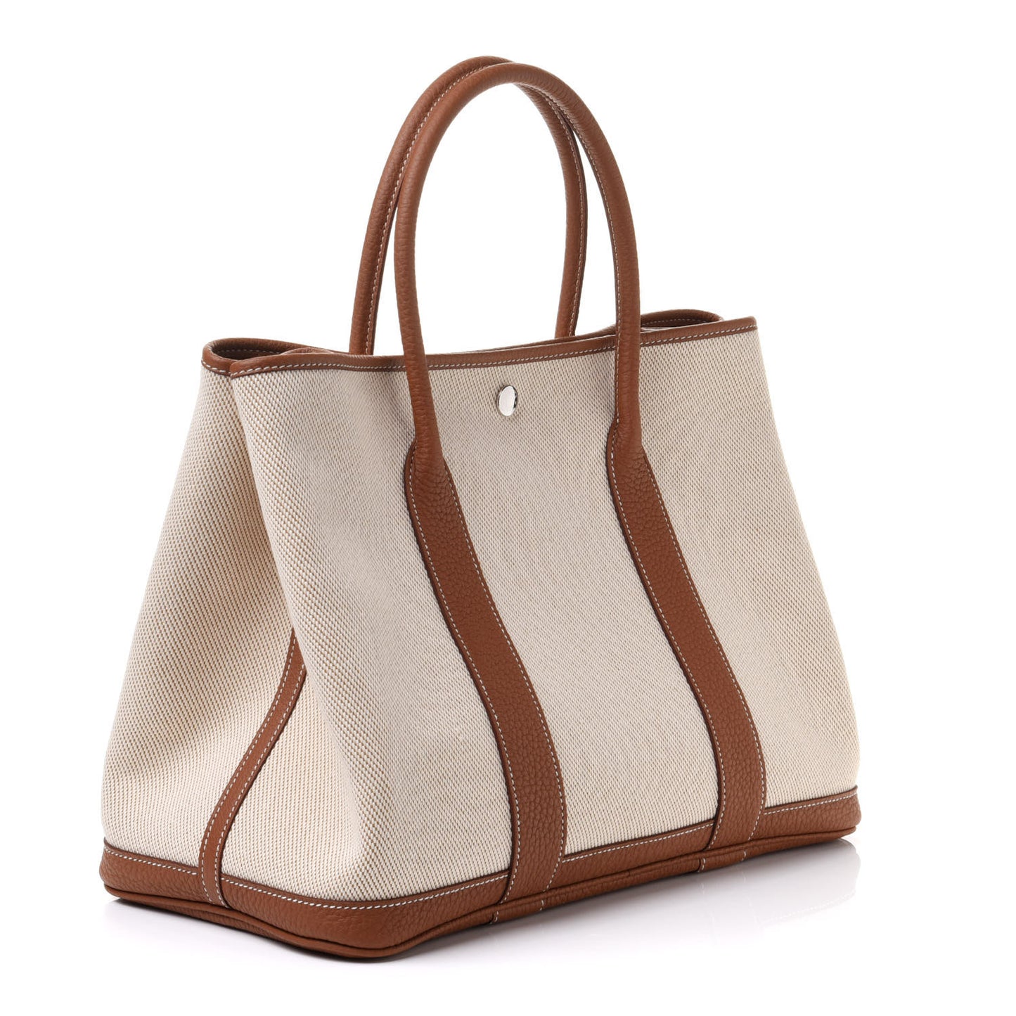 Twill H Negonda Garden Party 36 MM Tote Ecru Desert Gold