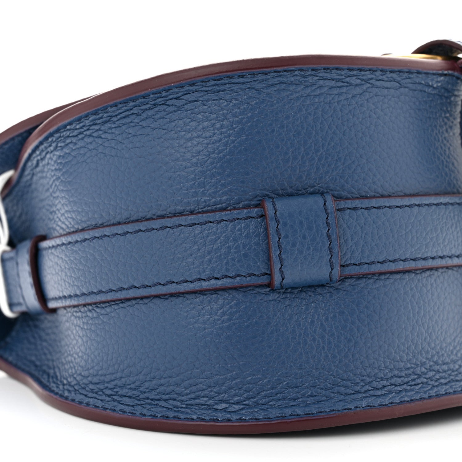 Chloe Grained Calfskin Small Marcie Saddle Bag Deep Denim 9 of 10