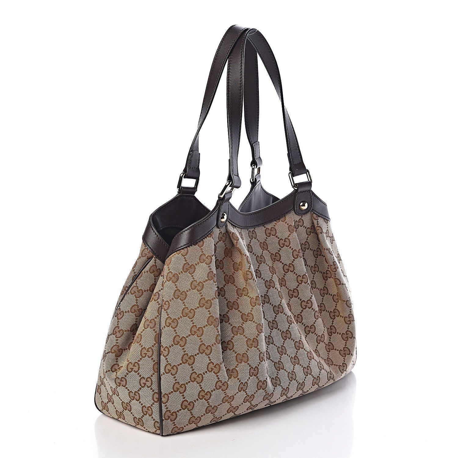 Gucci Monogram Shoulder Bag Dark Brown 3 of 9