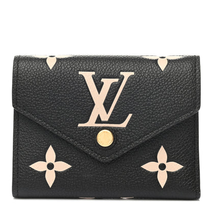 Louis Vuitton Empreinte Monogram Giant Victorine Wallet Black Beige 1 of 6