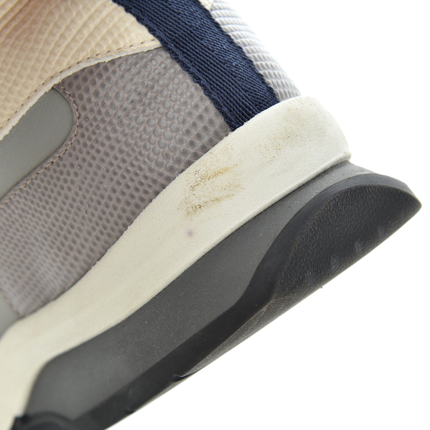 Fendi Neoprene Calfskin Rainbow Studded Sneaker 35.5 Gray 14 of 15