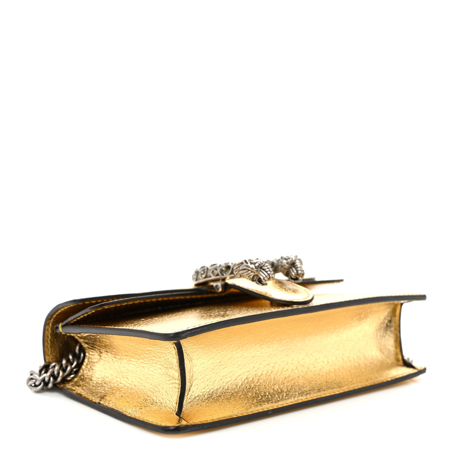 美品⭐︎ Deuxieme Classe GOLDEN  BAG Gucci Metallic Calfskin Super Mini Dionysus Shoulder Bag Gold