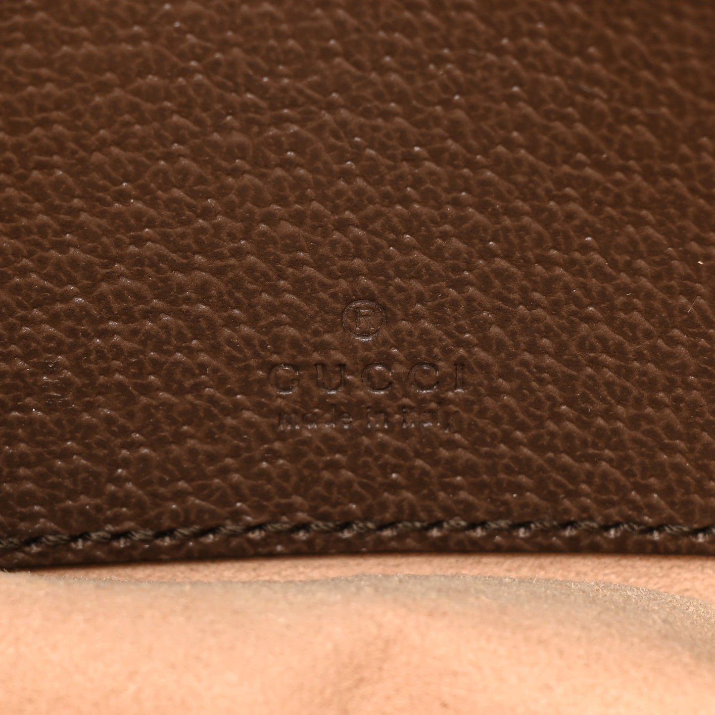GG Supreme Monogram Textured Calfskin Web Mini Ophidia Half Moon Hobo Beige Ebony New Acero