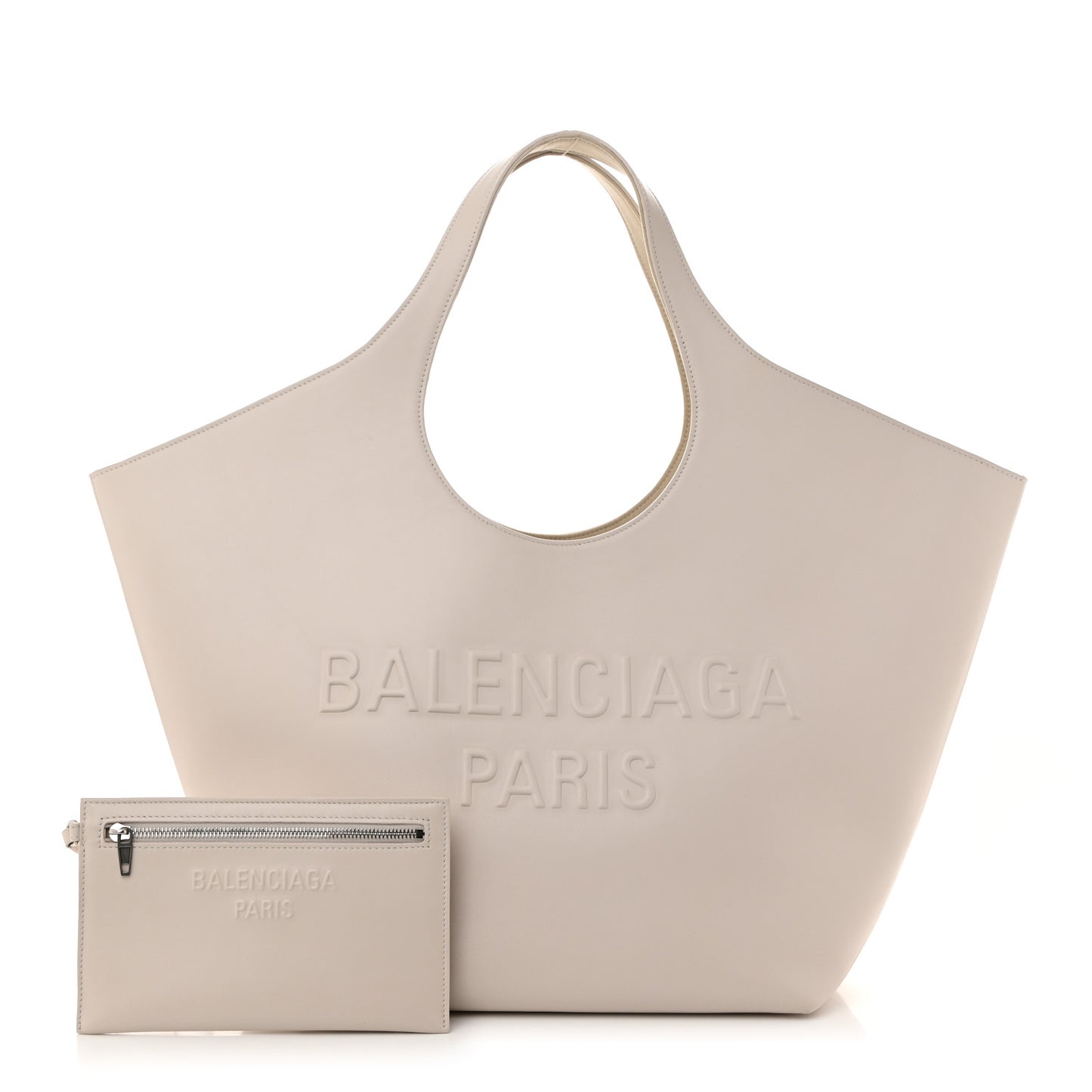 Smooth Calfskin Mary Kate Tote Nacre