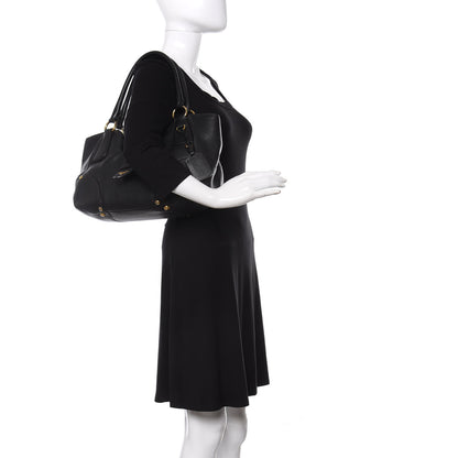 Prada Vitello Daino Buckle Tote Black 2 of 12
