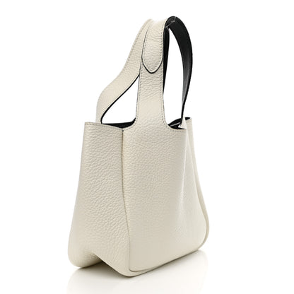 Prada Vitello Daino Soft Mini Dynamique Tote Talco Black 3 of 10